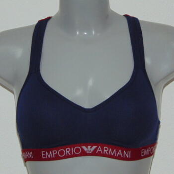 Armani Ladies Armani Sport Navy BLue Sport Top