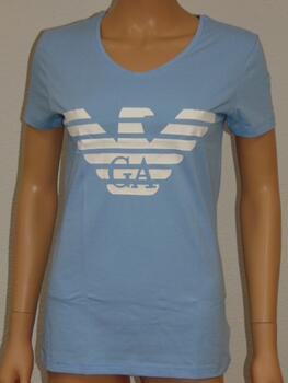 Armani Ladies Logo Baby Blue Shirt