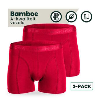 Bamboosa Lewis Red Bamboo Boxer Short