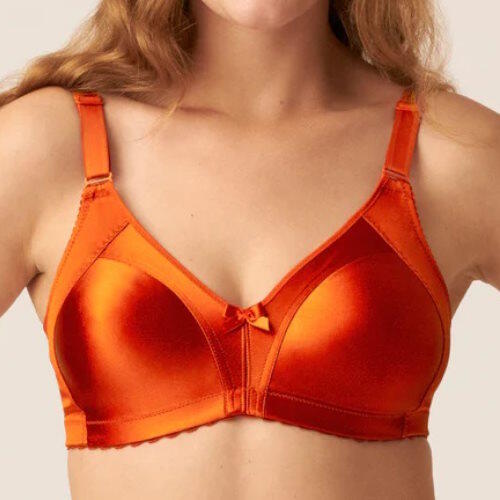 Entice Orange Spiral Embroidered Padded Bra, Sale & Offers