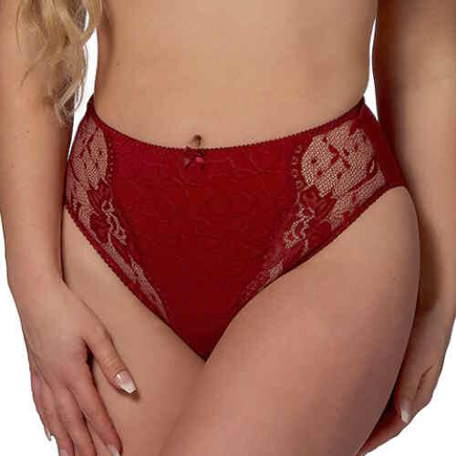 Red lacey thong underwear knickers small purple butt plug and