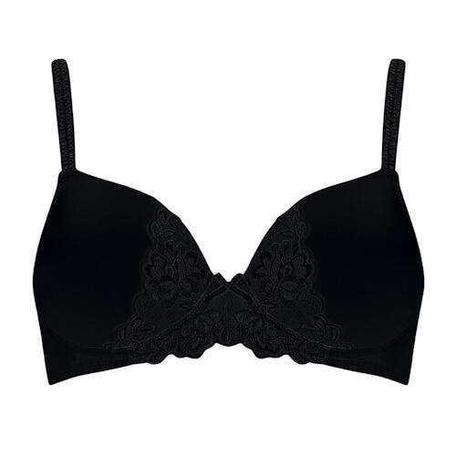 Large Size Lace Bra for Women with Underwire Fancy Underwear Sexy  Full-Coverage Lingerie Push Up Intimates D E Cup (Color : Black, Size :  38/85D)