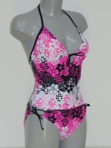 Shiwi Modern Flora white/pink tankini set