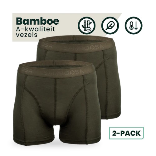 Bamboosa Lewis khaki bamboo boxer short