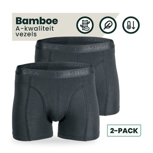 Bamboosa Lewis anthracite bamboo boxer short