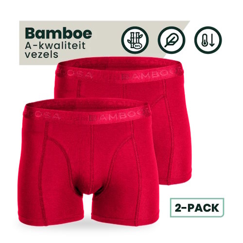 Bamboosa Lewis red bamboo boxer short