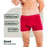 Bamboosa Lewis red bamboo boxer short