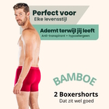 Bamboosa Lewis red bamboo boxer short