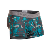 Mundo Unico Escaque aqua/print sport trunk