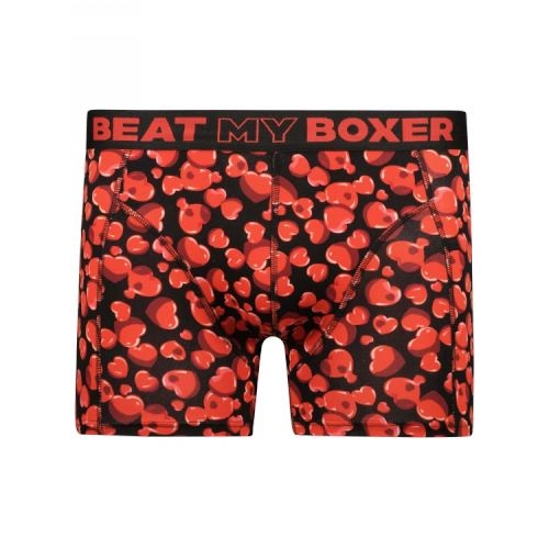 Beat My Boxer Hearts black/red boxer short