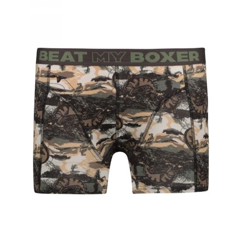 Beat My Boxer No Kill Fishing brown/print boxer short