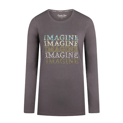 Charlie Choe Funky Nights dark grey sleep shirt