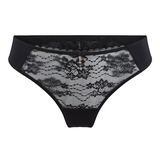 LingaDore Depths of black lingerie black thong