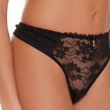 LingaDore Depths of black lingerie black thong