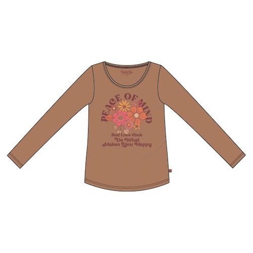 Charlie Choe Flower Power ochre yellow sleep shirt