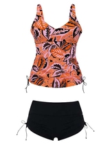 Rosa Faia Swimwear Malaika orange/print tankini set