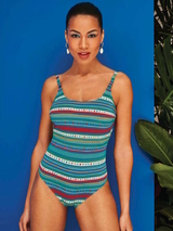 Rosa Faia Swimwear Estelle blue/print bathingsuit