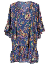 Rosa Faia Swimwear Akalani purple/print tunic