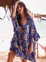 Rosa Faia Swimwear Akalani purple/print tunic