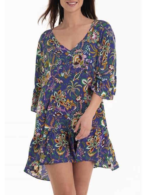 Rosa Faia Swimwear Akalani purple/print tunic