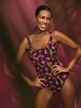 Rosa Faia Swimwear Clara animal print bathingsuit