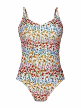 Rosa Faia Swimwear Emiko white/print bathingsuit