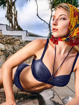 Marlies Dekkers Swimwear Jet Set navy blue padded bikini bra