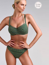 Marlies Dekkers Swimwear Holi Vintage green/print soft-cup bikini bra