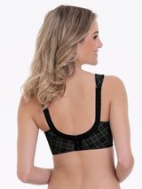 Rosa Faia Twin Art black/grey non-padded bra