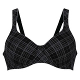 Rosa Faia Twin Art black/grey non-padded bra