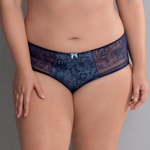 Rosa Faia Fleur navy blue high waist brief