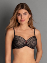 Rosa Faia Fleur black non-padded bra