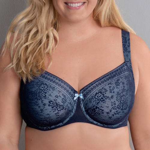 Rosa Faia Fleur navy blue non-padded bra