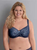 Rosa Faia Fleur navy blue non-padded bra