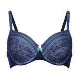 Rosa Faia Fleur navy blue non-padded bra