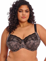 Elomi Morgan black/print non-padded bra