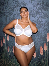 Elomi Morgan white/print non-padded bra