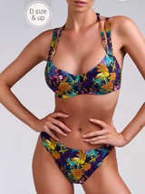 Marlies Dekkers Swimwear Acapulco purple/print soft-cup bikini bra