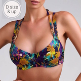 Marlies Dekkers Swimwear Acapulco purple/print soft-cup bikini bra