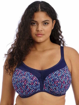 Elomi Energise navy/print sport bra