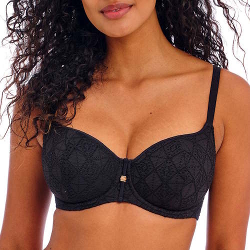 Freya Nomad Nights black padded bikini bra