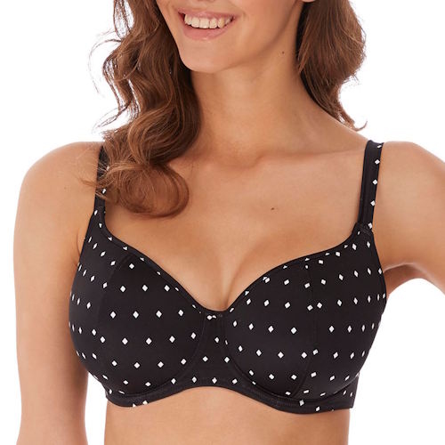 Freya Jewel Cove black/print padded bikini bra