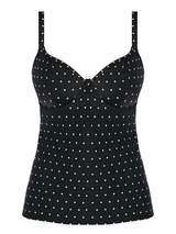 Freya Jewel Cove black/print tankini top