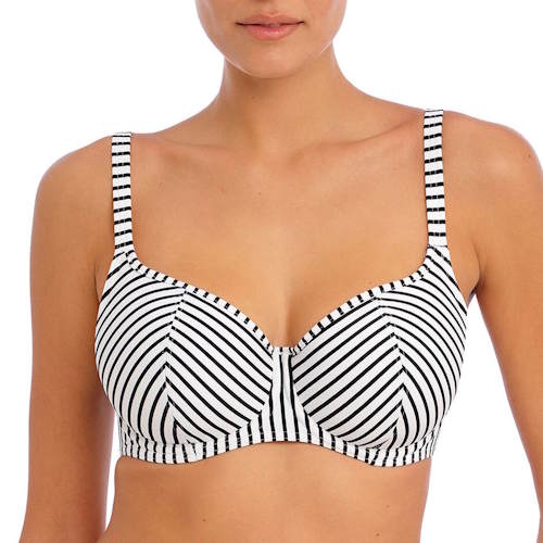 Freya Jewel Cove black/white padded bikini bra