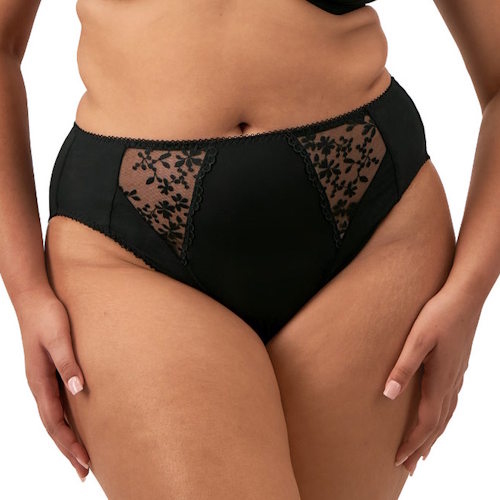 Elomi Zarla black high waist brief