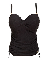 Fantasy Swim Ottowa black tankini top