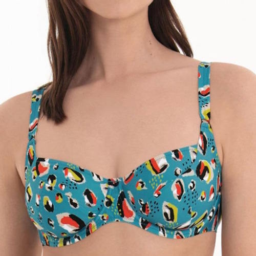 Rosa Faia Swimwear Federica multicolor/print soft-cup bikini bra