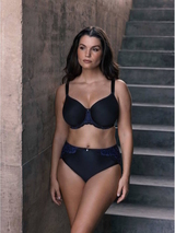 Fantasie Emmaline black/blue high waist brief